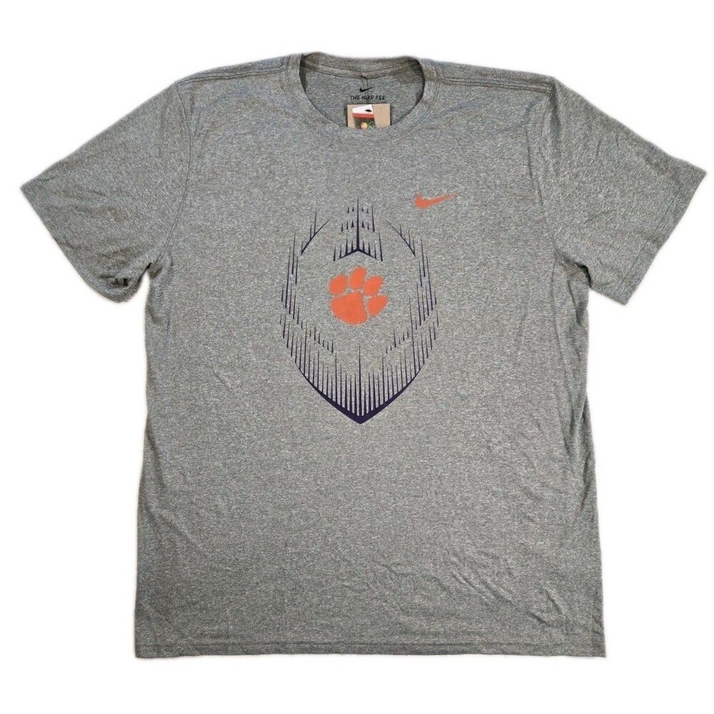 Nike Clemson Tigers DriFIT Performance T Shirt Gray Mens XL New With Tags